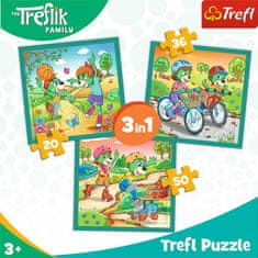 Trefl Puzzle Treflíci: Seznamte se s Treflíky 3v1 (20,36,50 dílků)