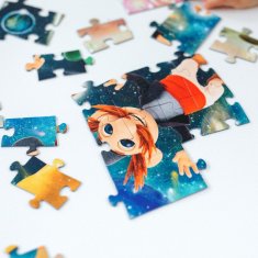 Trefl Třpytivé puzzle Treflíci: Mezi hvězdami 100 dílků