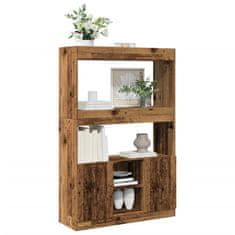 Vidaxl Skříň highboard old wood 92 x 33 x 140 cm kompozitní dřevo