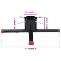 Vidaxl Stojan na vánoční stromek černý 61 x 61 x 15,5 cm