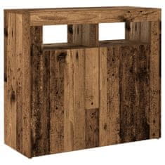 Vidaxl Příborník s LED old wood 80 x 35 x 75 cm kompozitní dřevo