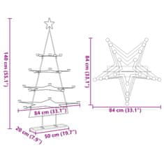 Vidaxl Kovový vánoční stromeček pro dekorace černý 140 cm
