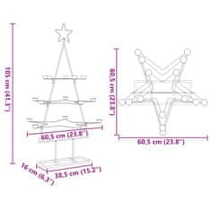 Vidaxl Kovový vánoční stromeček pro dekorace černý 105 cm