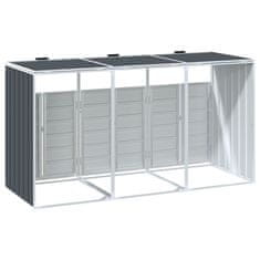 Vidaxl Box na 3 popelnice antracitový 216 x 81 x 115 cm ocel