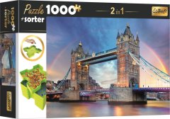 Trefl Puzzle s třídičem 2v1 Tower Bridge, Londýn 1000 dílků