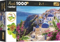 Trefl Puzzle s třídičem 2v1 Santorini, Řecko 1000 dílků