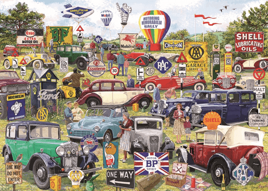 Gibsons Puzzle Motoring Memorabilia Rally 1000 dílků