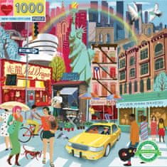 eeBoo Čtvercové puzzle Život v New Yorku 1000 dílků