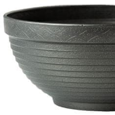 EDANTI 3X Plastový Květináč 26/30/34 Cm Hrnec Pot Mísa Pro Dům, Zahradu Grafitové