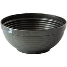 EDANTI 3X Plastový Květináč 26/30/34 Cm Hrnec Pot Mísa Pro Dům, Zahradu Grafitové