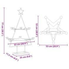 Vidaxl Kovový vánoční stromeček pro dekorace černý 75 cm