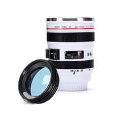 JYC Camera Lens Cup/Mug termo hrnek objektiv bílý