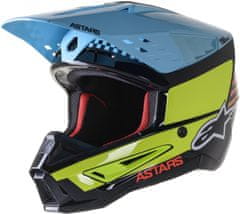 Alpinestars přilba S-M5 2022 Speed glossy černo-žluto-modro-červená 2XL