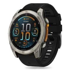 Tech-protect Silicone Line řemínek na Garmin Fenix 5 / 6 / 6 Pro / 7 / 8 47mm / E, black