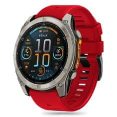 Tech-protect Silicone Line řemínek na Garmin Fenix 5x / 5x Plus / 6x / 6x Pro / 7x / 8 51mm, red