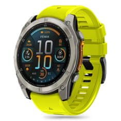 Tech-protect Silicone Line řemínek na Garmin Fenix 5 / 6 / 6 Pro / 7 / 8 47mm / E, lime