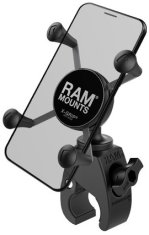 RAM MOUNTS kompletní sestava držáku pro menší telefony X-Grip se "Snap-Link Tough-Claw" upínaním na řidítka