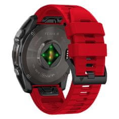 Tech-protect Silicone Line řemínek na Garmin Fenix 5x / 5x Plus / 6x / 6x Pro / 7x / 8 51mm, red