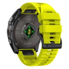 Tech-protect Silicone Line řemínek na Garmin Fenix 5 / 6 / 6 Pro / 7 / 8 47mm / E, lime