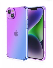 TopQ Kryt iPhone 15 Shock duhový fialovo-modrý 99694