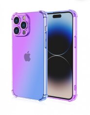 TopQ Kryt iPhone 15 Pro Shock duhový fialovo-modrý 99700