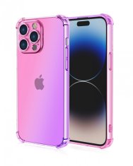 TopQ Kryt iPhone 15 Pro Shock duhový růžovo-fialový 99699