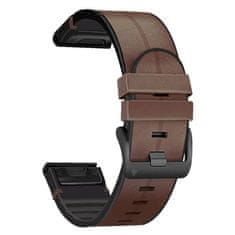 Tech-protect Silicone Pu řemínek na Garmin Fenix 5 / 6 / 6 Pro / 7 / 8 47mm / E, brown