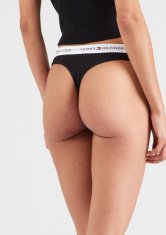 Tommy Hilfiger Dámská tanga UW0UW05530 3PACK, Černá, L