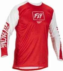 Fly Racing dres LITE bílo-červený XL