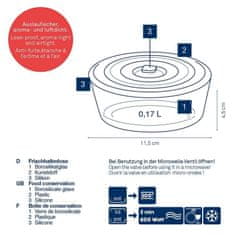 Kela Dóza na potraviny skladovací Aurelia sklo 4,5cm 11,5cm 0,17l KL-12639