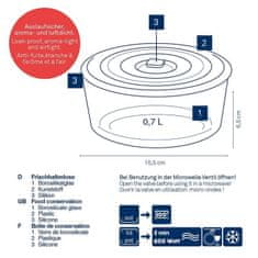 Kela Dóza na potraviny skladovací Aurelia sklo 6,5cm 15,5cm 0,7l