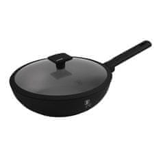 Berlingerhaus Pánev WOK s titanovým povrchem a poklicí 28 cm Matte Black Collection