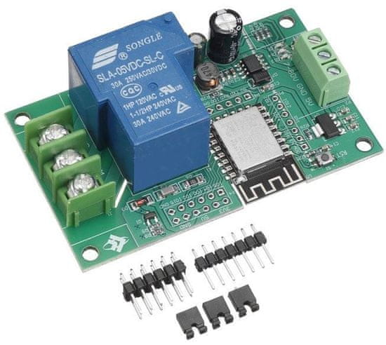 HADEX Modul relé wifi s ESP8266, napájení 5-80V, relé 30A