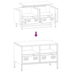 Vidaxl TV skříňka antracitová 68x39x43,5 cm ocel válcovaná za studena