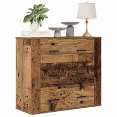 Vidaxl Příborník old wood 80x33x70 cm kompozitní dřevo