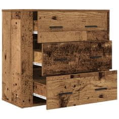 Vidaxl Příborník old wood 80x33x70 cm kompozitní dřevo