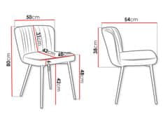 Veneti Set 2x moderní jídelní židle HEMET 1 - černý