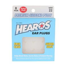 Hearos Silicone Putty Adult Size Ear Plugs for Swimming NRR 22dB 8 Pairs