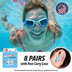 Hearos Silicone Putty Adult Size Ear Plugs for Swimming NRR 22dB 8 Pairs