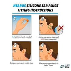 Hearos Silicone Putty Adult Size Ear Plugs for Swimming NRR 22dB 8 Pairs