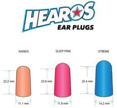 Hearos Sleep Pretty in Pink Ear Plugs NRR 32dB 14 Pairs