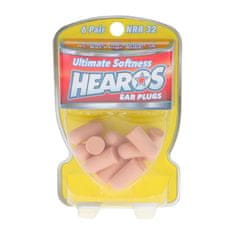 Hearos Ultimate Softness Series Ear Plugs Beige NRR 32dB 6 Pairs