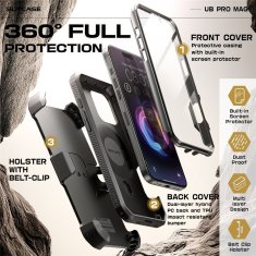 SUPCASE Pancéřové pouzdro na iPhone 16 PRO 6.3" Supcase UB Pro Mag MagSafe Černé