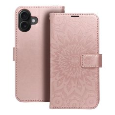 Apple Pouzdro / obal na Apple iPhone 16 Plus mandala růžové - knížkové MEZZO