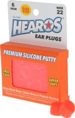 Hearos Silicone Putty Kids Size Ear Plugs for Swimming NRR 22dB 6 Pairs