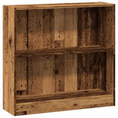 Vidaxl Knihovna old wood 80 x 24 x 76 cm kompozitní dřevo