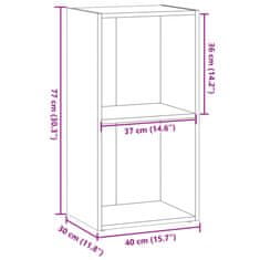 Vidaxl Knihovna hnědý dub 40 x 30 x 77 cm kompozitní dřevo