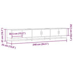 Vidaxl TV skříňka dub sonoma 240 x 35 x 41 cm kompozitní dřevo