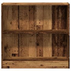 Vidaxl Knihovna old wood 80 x 24 x 76 cm kompozitní dřevo