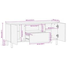 Vidaxl TV skříňka černá 105 x 33 x 46 cm kompozitní dřevo